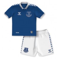 Fotbalové Dres Everton Amadou Onana #8 Dětské Domácí 2023-24 Krátký Rukáv (+ trenýrky)
